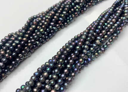 4 mm or 5 mm Peacock Potato Freshwater Pearl Beads Genuine Cultured Freshwater Pearl Beads Wedding Bridal Pearls #1541