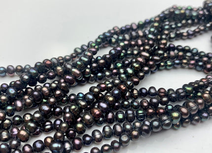4 mm or 5 mm Peacock Potato Freshwater Pearl Beads Genuine Cultured Freshwater Pearl Beads Wedding Bridal Pearls #1541
