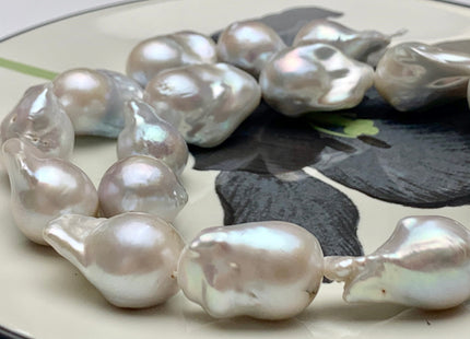 15-20x24-30 mm AAA Jumbo Size Freshwater Baroque Pearl Beads Genuine High Luster And Quality Natural White Baroque Pearls #1546