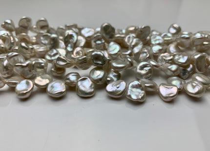 8-9x10-11 mm AAAA Natural White Keshi Freshwater Pearls Top Drilled Keshi Pearl Beads High Luster W/Slightly Pink Genuine Keshi Pearl #1036