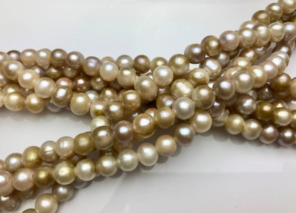 7-8mm 8-9mm Large Hole Potato Natural Seaweed Freshwater Pearl Beads Hole Size 2.2 mm Genuine Natural Freshwater Pearls #198