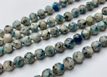 7-8mm 9-10mm AAA Natural Faceted Star Cut K2 Jasper Gemstone Beads Genuine Faceted Blue Gray K2 Jasper Gemstone Loose Beads #2309