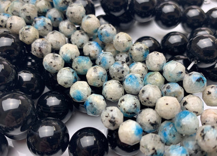 7-8mm 9-10mm AAA Natural Faceted Star Cut K2 Jasper Gemstone Beads Genuine Faceted Blue Gray K2 Jasper Gemstone Loose Beads #2309