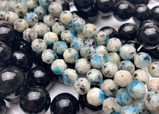 7-8mm 9-10mm AAA Natural Faceted Star Cut K2 Jasper Gemstone Beads Genuine Faceted Blue Gray K2 Jasper Gemstone Loose Beads #2309