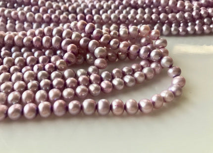 5-6 mm Rare Lilac Purple Color Potato Freshwater Pearl Beads Genuine High Luster Lavender Color Freshwater Potato Pearls #1536