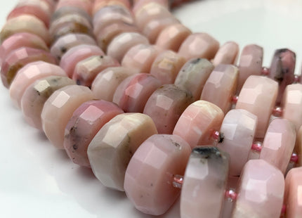 7-8x16 mm Faceted Rondelle Shape Natural Pink Opal Gemstone Genuine Quality Natural Color Pink Opal Gemstone #2260