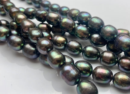 9x11 mm AA Green Peacock Color Freshwater Pearls Rice/Oval Shape Pearl Beads Genuine Green Peacock Freshwater Pearls #1549