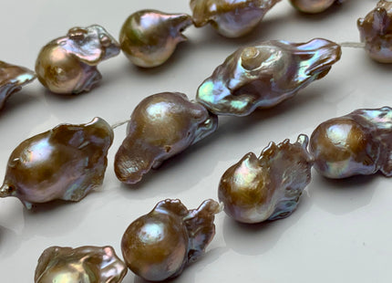 13x22-15x27 mm AA Natural Mauve Pink Rare Irregular Baroque Freshwater Pearl Beads Genuine Natural Color Freshwater Baroque Pearls #1575
