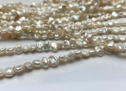 3.5-5 mm Natural White Keshi Nugget Freshwater Pearl Beads Center Drilled Keshi Pearls Genuine Freshwater Tiny Keshi Nugget Pearls #234