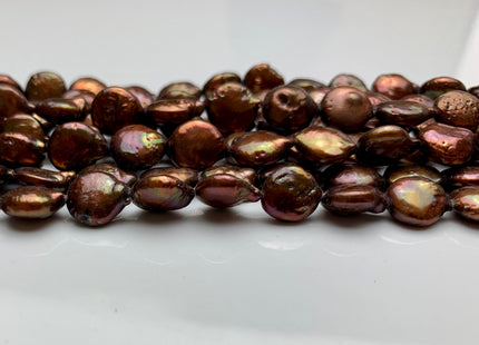9 mm Copper Brown Freshwater Coin Pearl Beads Genuine Brown Freshwater Small Size Coin Pearls #98