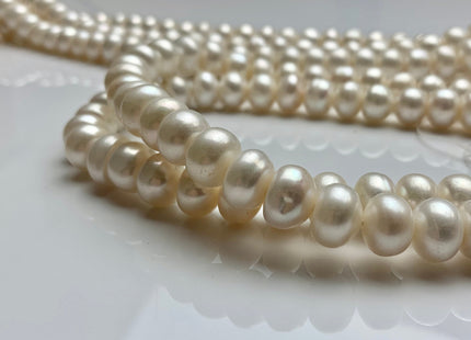 10.5-11 mm AA Natural White Round Button Freshwater Pearl Beads Genuine White Color Freshwater Button Pearls #1597