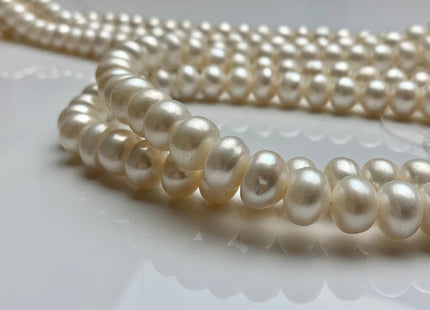 10.5-11 mm AA Natural White Round Button Freshwater Pearl Beads Genuine White Color Freshwater Button Pearls #1597
