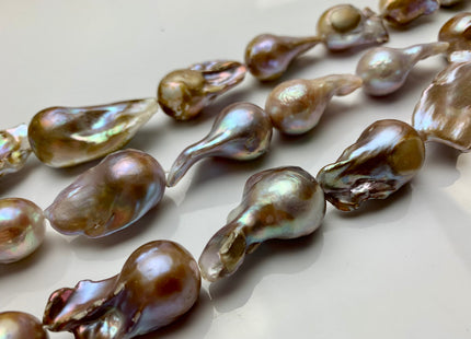 15x20-32 mm HUGE Natural Seaweed Color Baroque Freshwater Pearl Beads Limited Jumbo Size Natural Color Baroque Pearls #1614