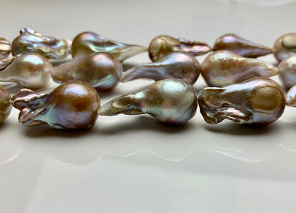 15x20-32 mm HUGE Natural Seaweed Color Baroque Freshwater Pearl Beads Limited Jumbo Size Natural Color Baroque Pearls #1614