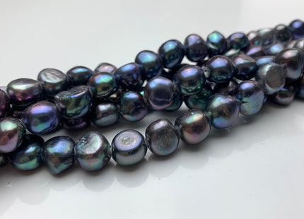 12mm Large Hole Peacock Color Freshwater Nugget Pearl Beads 2.2mm Hole Genuine Large Hole Nugget Pearls #931