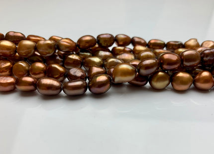6x8 mm Or 8x10 mm AAA Copper Brown Color Rice Nugget Freshwater Pearl Beads High Luster Genuine Freshwater Pearl Nuggets #308
