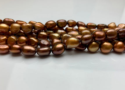 6x8 mm Or 8x10 mm AAA Copper Brown Color Rice Nugget Freshwater Pearl Beads High Luster Genuine Freshwater Pearl Nuggets #308