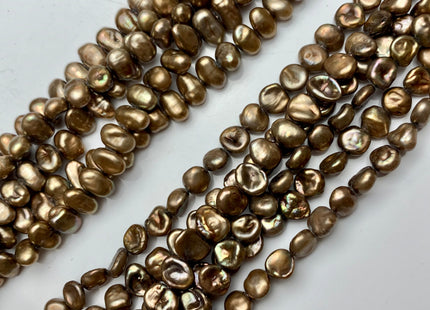 6x9 mm Or 8x9 mm Taupe Color Freshwater Keshi Pearl Beads Genuine Taupe Color Keshi Nugget Pearls #339