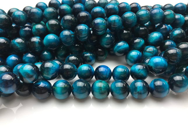 WHOLESALE 4mm 6mm 8mm 10mm AAA Smooth Round Blue Tiger Eye Gemstone Beads Top Quality Tiger Eye Loose Beads #2248