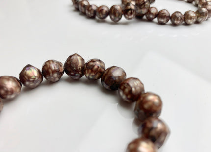 8-9 mm OR 10-11 mm Half Strand Faceted Medium Champagne Potato Freshwater Pearl Beads Limited Edition Faceted Genuine Pearl Beads #690