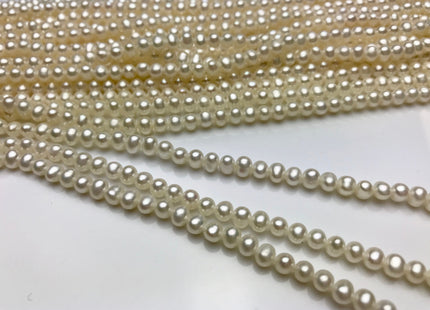 4-4.5 mm AAA Natural White Potato Freshwater Pearl Beads Bridal Pearl Beads #1369