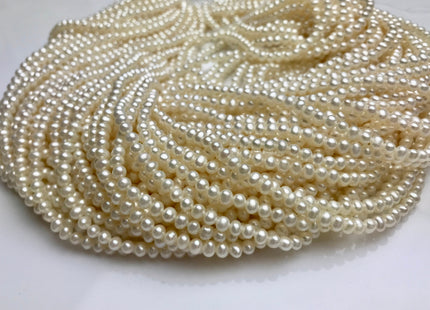 4-4.5 mm AAA Natural White Potato Freshwater Pearl Beads Bridal Pearl Beads #1369
