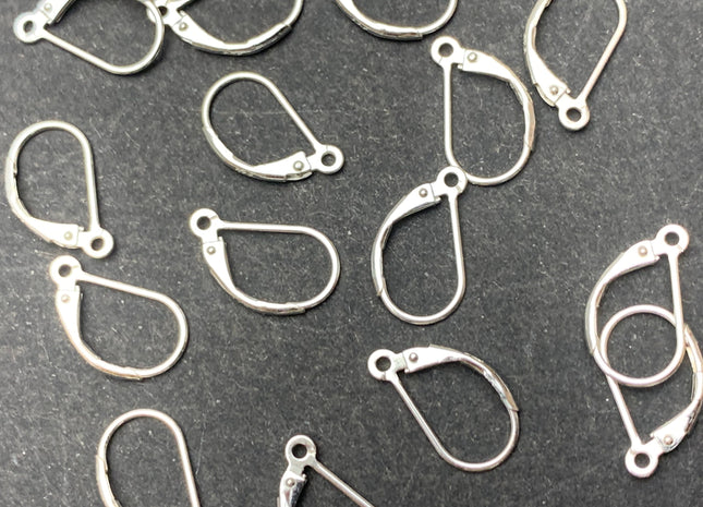 One Pair 925 Sterling Silver Lever Back Earring Hoops Genuine 925 Sterling Silver Earring Findings #10348-A