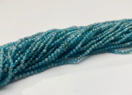 2 mm AAA Micro Faceted Round Apatite Gemstone Beads Top Quality Blue Apatite Faceted Gemstone Loose Beads #2317