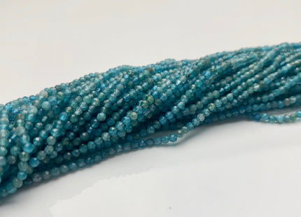 2 mm AAA Micro Faceted Round Apatite Gemstone Beads Top Quality Blue Apatite Faceted Gemstone Loose Beads #2317