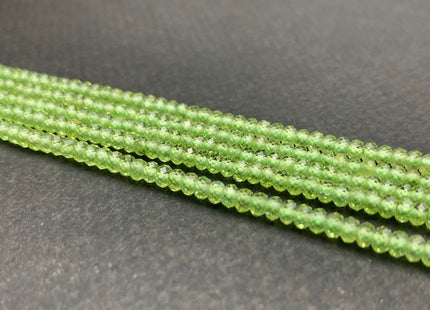 2x3 mm AAA Natural Color Faceted Rondelle Peridot Gemstone Beads Top Quality Green Peridot Gemstone Beads # 2340