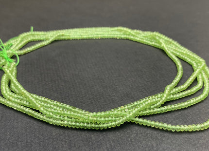 2x3 mm AAA Natural Color Faceted Rondelle Peridot Gemstone Beads Top Quality Green Peridot Gemstone Beads # 2340