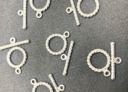 13 mm 925 Sterling Silver Toggle Clasp Twisted Sterling Silver Toggle 925 Sterling Silver Toggle Sterling Silver Clasp #10373