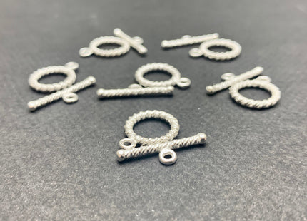 13 mm 925 Sterling Silver Toggle Clasp Twisted Sterling Silver Toggle 925 Sterling Silver Toggle Sterling Silver Clasp #10373