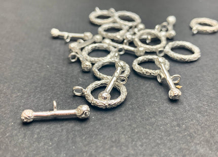 14 mm Antique Style 925 Sterling Toggle Clasp 925 Sterling Silver Finding Toggle Clasp #1662-B