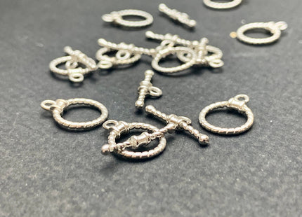 10 mm 925 Sterling Silver Toggle Clasp Twisted Sterling Silver Toggle 925 Sterling Silver Toggle Sterling Silver Clasp #1662-C