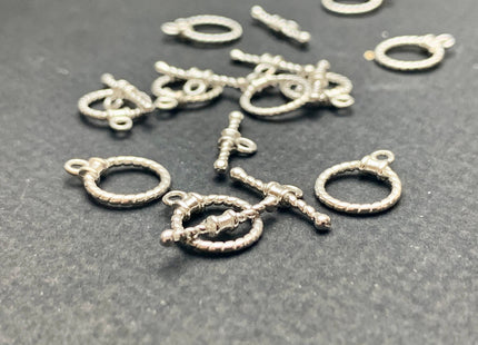 10 mm 925 Sterling Silver Toggle Clasp Twisted Sterling Silver Toggle 925 Sterling Silver Toggle Sterling Silver Clasp #10370