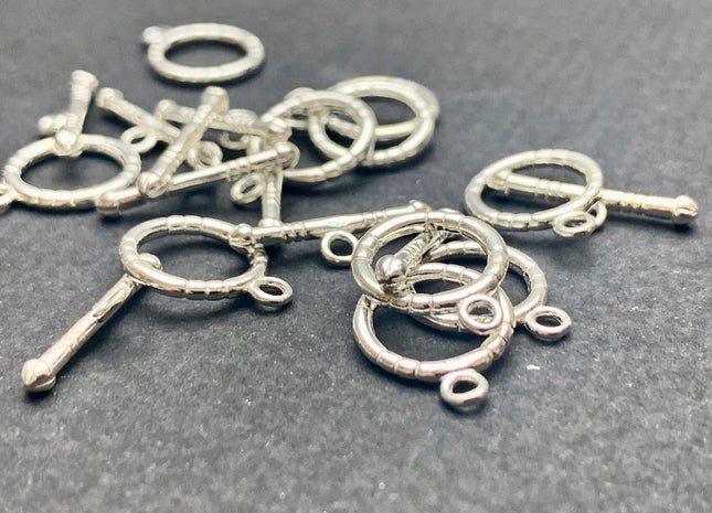 11 mm 925 Sterling Silver Toggle Clasp Simple Sterling Silver Toggle Clasp #10368