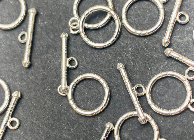 11 mm 925 Sterling Silver Toggle Clasp Simple Sterling Silver Toggle Clasp #10368
