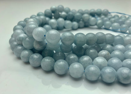 10 mm Smooth Round Natural Color Aquamarine Gemstone Beads High Quality Natural Color Aquamarine Gemstone #2353