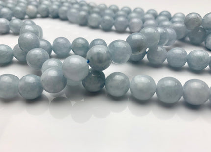 10 mm Smooth Round Natural Color Aquamarine Gemstone Beads High Quality Natural Color Aquamarine Gemstone #2353