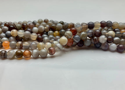 4mm 6mm 8mm 10mm 12mm AAA Natural Color Smooth Round Botswana Agate Gemstone Beads Top Quality Natural Color Gemstone # 2355