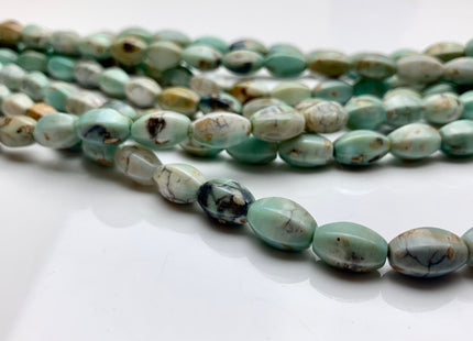 8x12 mm Natural Color Faceted Barrel Shape Dragon Skin Agate Gemstone Beads Natural Blue Green Color Agate Gemstone Beads. #2370