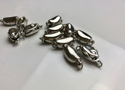 12 x 8 mm .925 Sterling Silver Clasp With Heart Shape Accent, Sterling Silver Finding Clasp, Heart Sterling Silver Clasps #10337