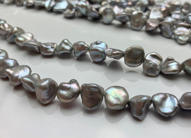 10-11 mm AA Gray Color Freshwater Keishi Nugget Pearls Genuine High Luster Keishi Freshwater Pearl Nugget Limited Edition #1352