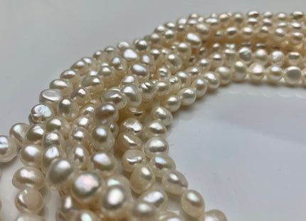 WHOLESALE 6-7 mm AAA Freshwater Pearl Nugget Freshwater Pearl Beads Genuine Natural White High Luster Pearls #1351