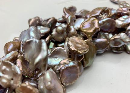 12x15-13x18 mm AAA Natural Mauve Pink Or Seaweed Freshwater Keishi Pearl Genuine High Luster Natural Color Freshwater Keishi Beads #1361