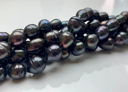 9x11 mm Dark Peacock/Green Color Freshwater Rice/Oval Pearls Genuine Black Peacock Rice/Oval Freshwater Pearls #1669