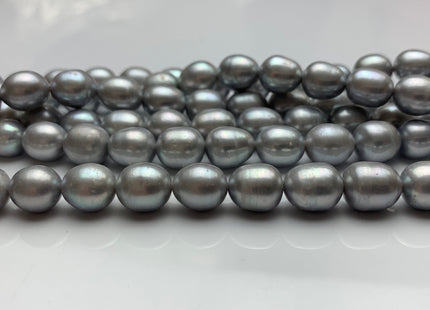 9-10x11 mm AAA Gray Freshwater Pearl Rice/Oval Shape Freshwater Pearl Beads Genuine High Luster Freshwater Pearls #150