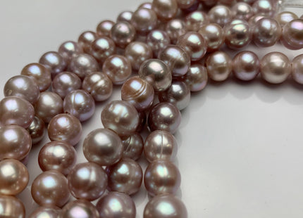 7.5-8mm Half Strand AA High Luster Large Hole Potato Natural Mauve Pink Freshwater Pearls Beads 2.0mm Hole Large Hole Freshwater Pearl #1348