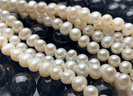 WHOLESALE 6-7 mm AA Natural White Potato Freshwater Pearl Beads Genuine High Luster Natural Potato Freshwater Pearls #200